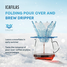 Load image into Gallery viewer, Foldable Coffee Filter Portable Drip Coffee Tea Holder Funnel Basket Coffee Dripper Handmade Coffeeware with Filters Paper Set