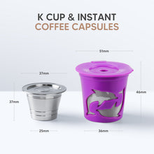 Load image into Gallery viewer, Refillable STAINLESS STEEL Metal Reusable Capsule For Instant Coffee Machine Refillable Coffee Filter