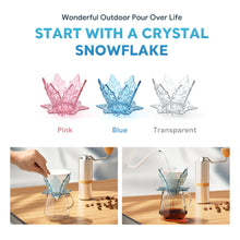 Load image into Gallery viewer, Foldable Coffee Filter Portable Drip Coffee Tea Holder Funnel Basket Coffee Dripper Handmade Coffeeware with Filters Paper Set
