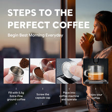 Load image into Gallery viewer, Icafilas Reusable Coffee Capsules for Essse Caffe S.12 Sistema Espresso Maestoso Capsule Machine RichCrema Durable Cofee Filter