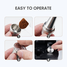 Load image into Gallery viewer, Refillable STAINLESS STEEL Metal Reusable Capsule For Instant Coffee Machine Refillable Coffee Filter