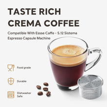 Load image into Gallery viewer, Icafilas Reusable Coffee Capsules for Essse Caffe S.12 Sistema Espresso Maestoso Capsule Machine RichCrema Durable Cofee Filter