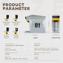 Load image into Gallery viewer, I Cafilas  5in1 Capsule Coffee Machine Multiple Espresso Cafetera Cappuccino Coffee Maker Dolce Gusto Nespresso Powder KCUP