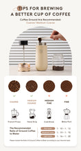 Load image into Gallery viewer, Portable Coffee Maker French Press Stainless Steel Travel Camping Outdoor 320ml Coffee Bottle Keep Cool & Hot Maker Plunger Glass Tea Pot French Coffee Press