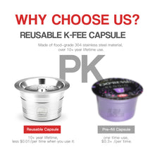 Load image into Gallery viewer, I Cafilas for K fee Reusable Coffee Pods Stainless Steel Espresso Refillable Capsule Filters