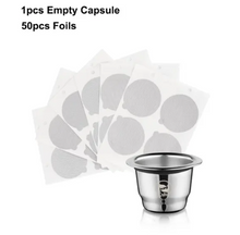 Load image into Gallery viewer, Icafilas Reusable Coffee Capsule For Nespresso Stainless Steel Espresso Crema Filter Aluminum Dosing Lid