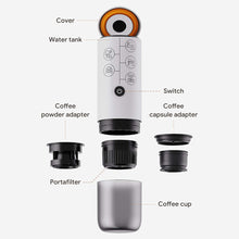 Load image into Gallery viewer, Travel Portable Espresso Coffee Machine for Car & Home Camping Coffee Maker 2-in-1 Capsule Powder Nespresso or Dolce Gusto