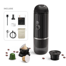 Load image into Gallery viewer, I Cafilas Heating Portable Espresso Coffee Machine for Car & Home Camping Coffee Maker Fit Nespresso Capsule Ground Coffee Powder