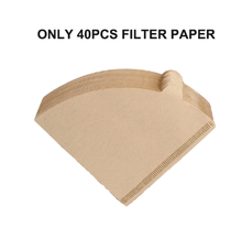 Load image into Gallery viewer, Foldable Coffee Filter Portable Drip Coffee Tea Holder Funnel Basket Coffee Dripper Handmade Coffeeware with Filters Paper Set