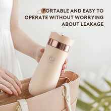 Load image into Gallery viewer, Portable Coffee Maker French Press Stainless Steel Travel Camping Outdoor 320ml Coffee Bottle Keep Cool & Hot Maker Plunger Glass Tea Pot French Coffee Press