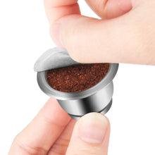 Load image into Gallery viewer, Icafilas Reusable Coffee Capsule For Nespresso Stainless Steel Espresso Crema Filter Aluminum Dosing Lid