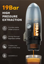 Load image into Gallery viewer, 3-in-1 Espresso Coffee Maker 19 Bar Automatic Heating Portable Coffee Machine for Outdoor Camping Car Fit Powder/Nes*/DG Capsule