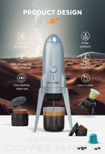 Load image into Gallery viewer, 3-in-1 Espresso Coffee Maker 19 Bar Automatic Heating Portable Coffee Machine for Outdoor Camping Car Fit Powder/Nes*/DG Capsule