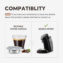 Load image into Gallery viewer, Reusable Pods Coffee Capsule for Senseo HD7801 Espresso Rich Cream Refillable Coffee Filters Stainless Steel Coffee Accessories