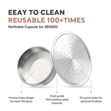 Load image into Gallery viewer, Reusable Pods Coffee Capsule for Senseo HD7801 Espresso Rich Cream Refillable Coffee Filters Stainless Steel Coffee Accessories