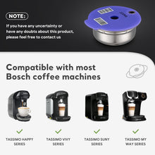 Load image into Gallery viewer, 60/180/200/220ML Stainless Steel Bosch Reusable Coffee Capsule Pods For BOSCH Tassimo Eco-Friendly Coffee Maker Silicone Lid