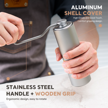 Load image into Gallery viewer, I Cafilas Manual Grinder Portable High Quality Adjustable 420 Stainless Steel Burr Outdoor Grinder Double Bearing Positioning