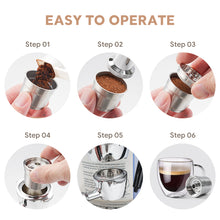 Load image into Gallery viewer, iCafilas Reusable illy Coffee Capsule 304 Stainless Steel Rich Cream Compatibility illy X7,illy Y3,illy Y5