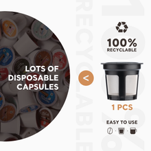 Load image into Gallery viewer, Reusable Coffee K-cup Coffee Capsules Dripper Compatable withNinja CFP201 CFP301 DualBrew Pro Machine ICafilas