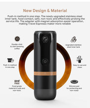 Load image into Gallery viewer, iCafilas 2 IN 1 Portable Coffee Machine for Car Travel Expresso Coffee Maker Fit Nespresso Original Capsule Pod & Coffee Powder