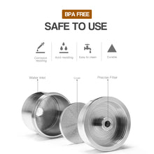Load image into Gallery viewer, ICafilas STAINLESS STEEL Metal Compatible for illy coffee Machine Maker Refillable Reusable Capsule fit for illy Espresso Cafe