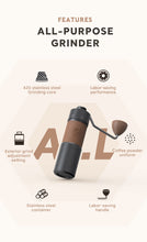 Load image into Gallery viewer, iCafilas Manual Coffee Grinder Portable Adjustable Stainless Steel Burr Professional Coffee Accessories with Anti-Skid Collar