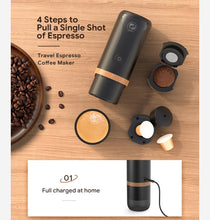 Load image into Gallery viewer, iCafilas 2 IN 1 Portable Coffee Machine for Car Travel Expresso Coffee Maker Fit Nespresso Original Capsule Pod & Coffee Powder