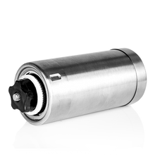 Load image into Gallery viewer, Silver Coffee Grinder Mini Stainless Steel Hand Handmade Bean Burr Grinders Mill Tools Adjustable Grinding Thickness Sprayer