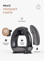 Load image into Gallery viewer, iCafilas MINI Q Coffee Maker Portable Americano Coffee Machine Compatible with Coffee Powder & Tea Home Office Cafeteria