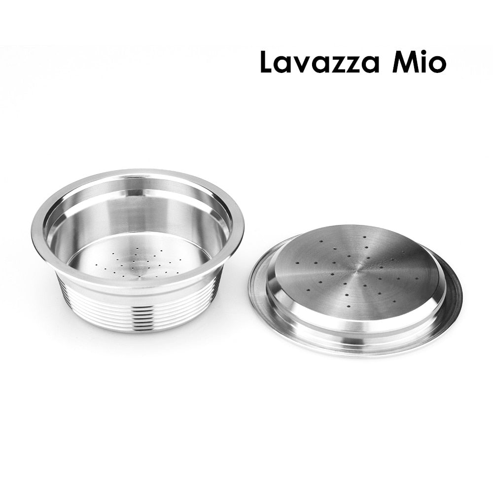 Icafilas Reusable Coffee Capsule for Lavazza Mio Stainless Steel Coffee  Filters for Lavazza A Modo Mio Machine Pod