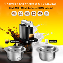 Load image into Gallery viewer, Upgraded Stainless Vertuo Coffee Capsule For Nespresso Vertuoline GCA1 & Delonghi ENV135 Coffee Filters With Foil Lids