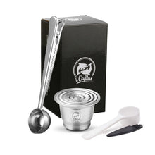 Load image into Gallery viewer, iCafilas For Nespresso Refillable Capsule Two Version Reutilizable Stainless Steel Reusable Coffee Filter Espresso Coffee Pod