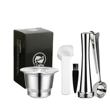 Load image into Gallery viewer, iCafilas For Nespresso Refillable Capsule Two Version Reutilizable Stainless Steel Reusable Coffee Filter Espresso Coffee Pod