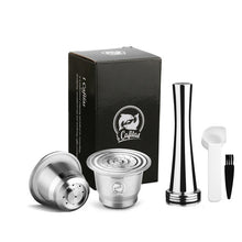 Load image into Gallery viewer, iCafilas For Nespresso Refillable Capsule Two Version Reutilizable Stainless Steel Reusable Coffee Filter Espresso Coffee Pod