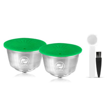Load image into Gallery viewer, Refillable Coffee Capsules For Dolce Gusto Plastic Stainless Steel Reusable Pod Milk Coffee Crema Making Set