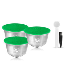 Load image into Gallery viewer, Refillable Coffee Capsules For Dolce Gusto Plastic Stainless Steel Reusable Pod Milk Coffee Crema Making Set