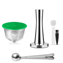 Load image into Gallery viewer, Refillable Coffee Capsules For Dolce Gusto Plastic Stainless Steel Reusable Pod Milk Coffee Crema Making Set