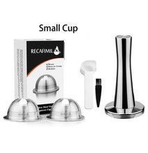 Load image into Gallery viewer, 70/230ML Coffee Capsules For Nespresso Vertuo Vertuoline GCA1 & Delonghi ENV135 Stainless Steel Refillable Reusable Pod Filters