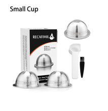 Load image into Gallery viewer, 70/230ML Coffee Capsules For Nespresso Vertuo Vertuoline GCA1 & Delonghi ENV135 Stainless Steel Refillable Reusable Pod Filters