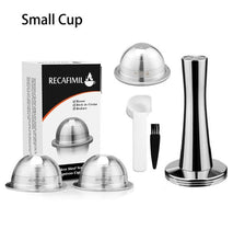 Load image into Gallery viewer, 70/230ML Coffee Capsules For Nespresso Vertuo Vertuoline GCA1 & Delonghi ENV135 Stainless Steel Refillable Reusable Pod Filters