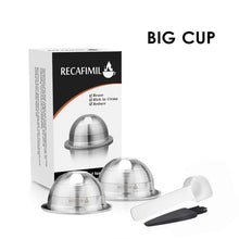 Load image into Gallery viewer, 70/230ML Coffee Capsules For Nespresso Vertuo Vertuoline GCA1 & Delonghi ENV135 Stainless Steel Refillable Reusable Pod Filters