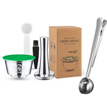 Load image into Gallery viewer, icafilas Coffee Capsula For Dolce Gusto Mini Me Reusable Coffee Capsule piccolo xs Pods Stainless Steel Crema Filters