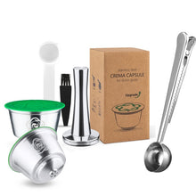 Load image into Gallery viewer, icafilas Coffee Capsula For Dolce Gusto Mini Me Reusable Coffee Capsule piccolo xs Pods Stainless Steel Crema Filters
