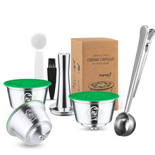 Load image into Gallery viewer, icafilas Coffee Capsula For Dolce Gusto Mini Me Reusable Coffee Capsule piccolo xs Pods Stainless Steel Crema Filters