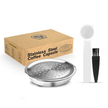 Load image into Gallery viewer, Stainless Steel Reusable Coffee Capsule Pods Compatibel with Philips Senseo Machine Coffee Maker Filter Metal Tamper