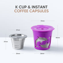 Load image into Gallery viewer, Refillable STAINLESS STEEL Metal Reusable Capsule For Instant Coffee Machine Refillable Coffee Filter
