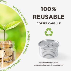 Icafilas Reusable Coffee Capsules for Essse Caffe S.12 Sistema Espresso Maestoso Capsule Machine RichCrema Durable Cofee Filter