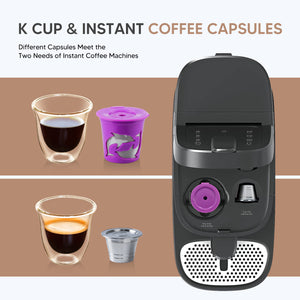 Refillable STAINLESS STEEL Metal Reusable Capsule For Instant Coffee Machine Refillable Coffee Filter