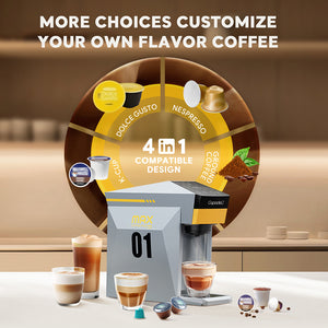 I Cafilas&nbsp;&nbsp;5in1 Capsule Coffee Machine Multiple Espresso Cafetera Cappuccino Coffee Maker Dolce Gusto Nespresso Powder KCUP