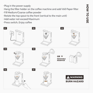 I CAFILAS Smart Electricity American Coffee Machine With Foldable Plug-in Automatic Coffee Makers For All In One Portable Travel